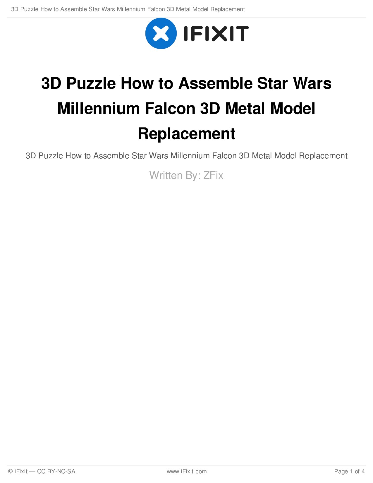 3D Puzzle How to Assemble Star Wars Millennium Falcon 3D Metal Model Replacement