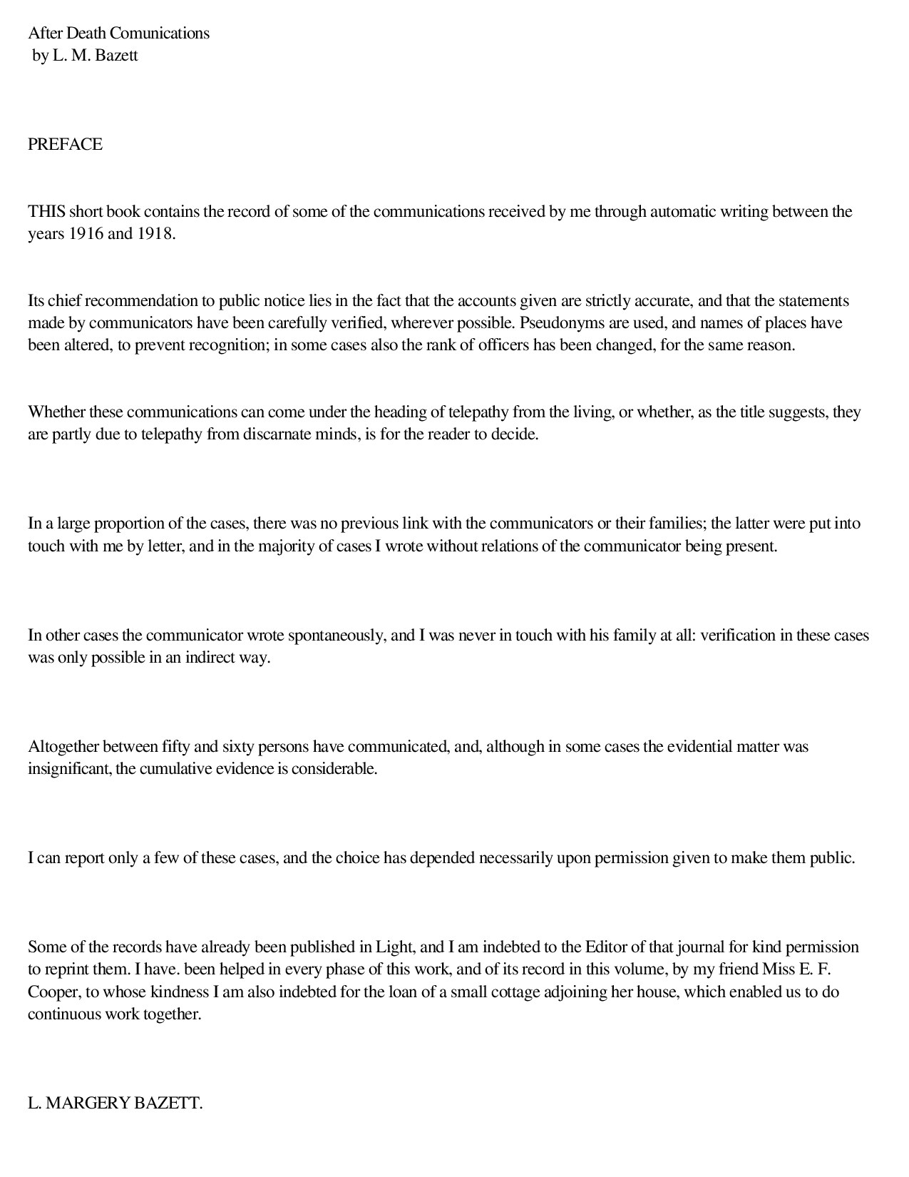 After Death Comunications